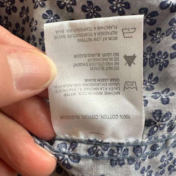 HERITAGE REPORT COLLECTION Floral Short Sleeve Button Down Size Large Slim Fit - Picture 11 of 11